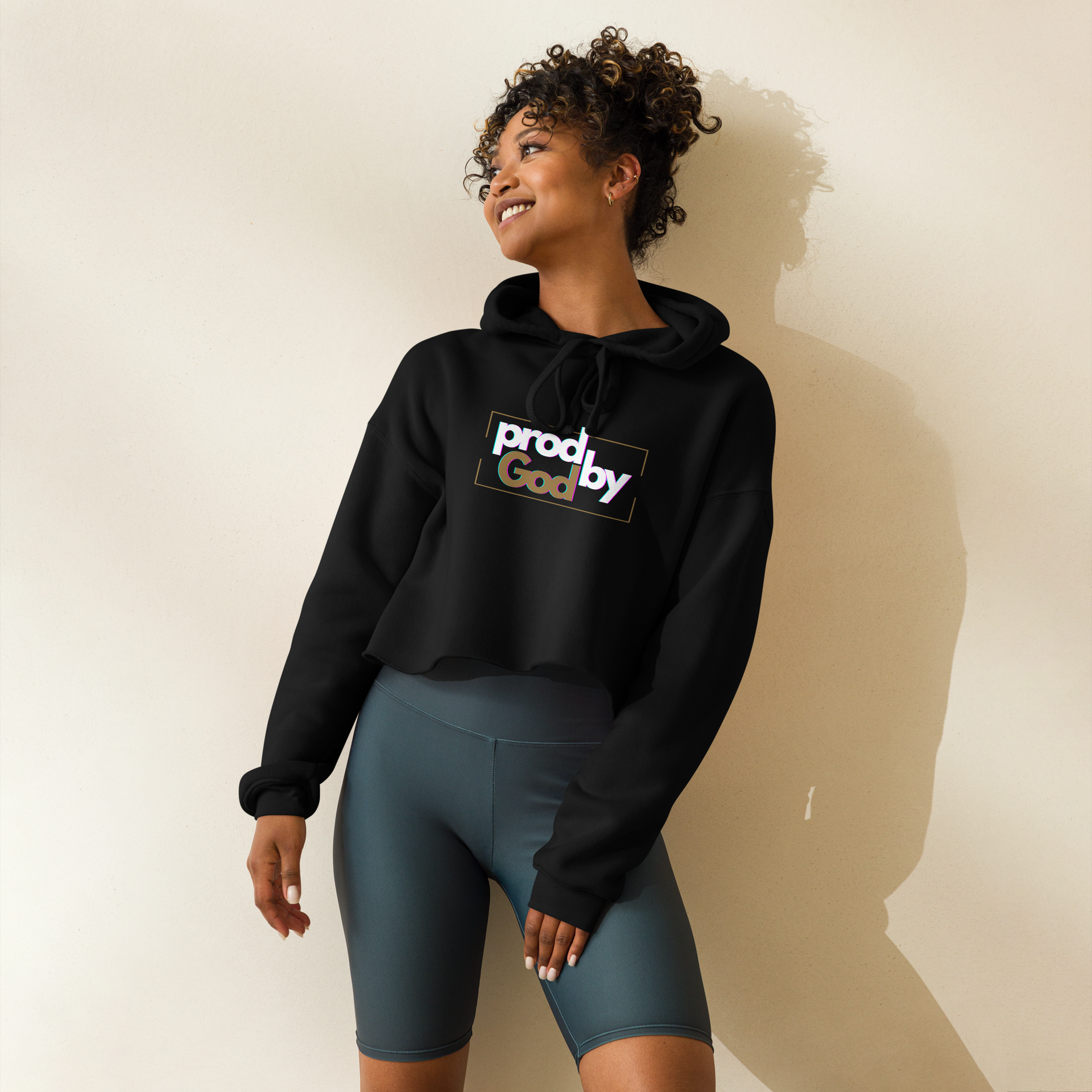 Prod By | “God” Women’s Crop Hoodie