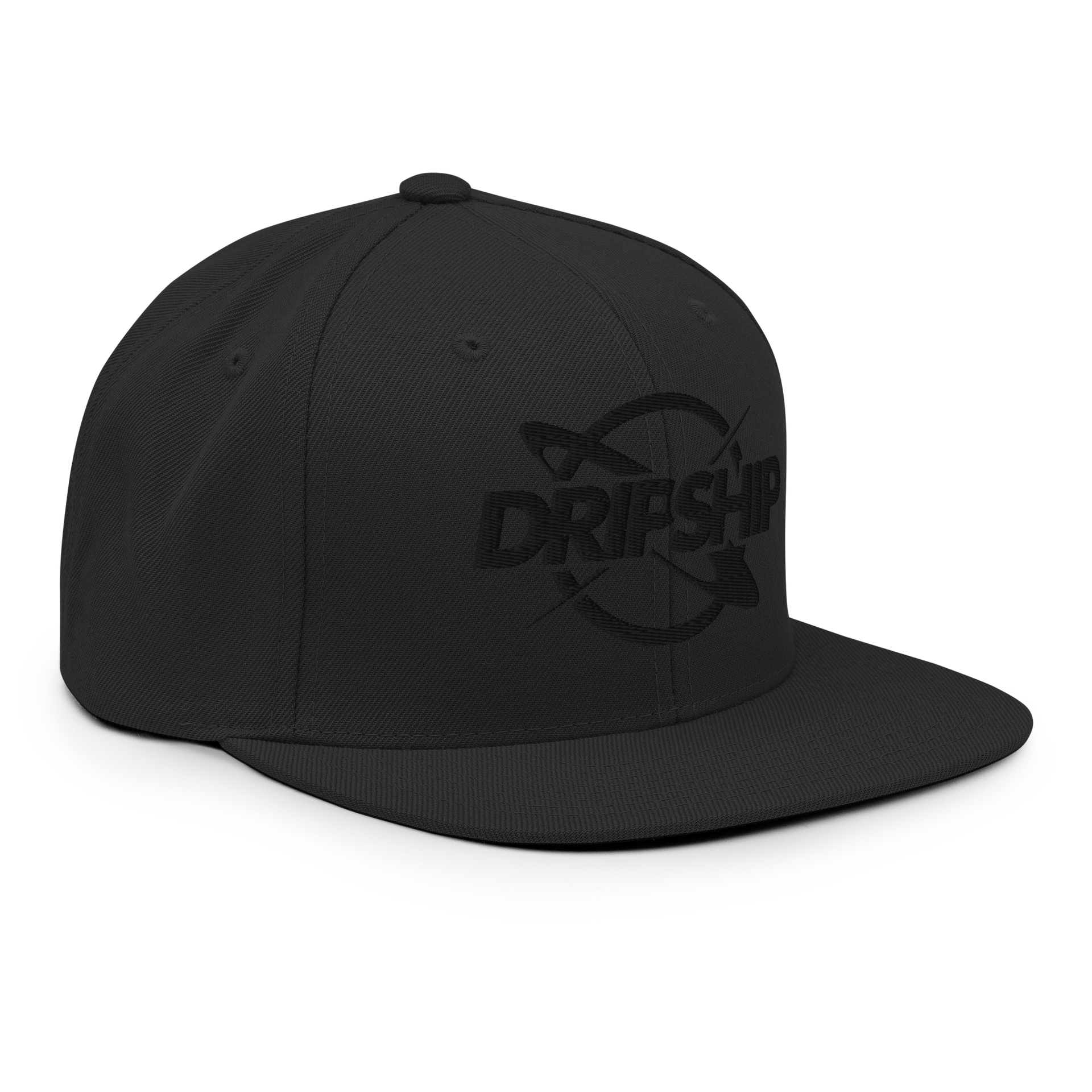 DripShip | Black on Black Snapback Hat