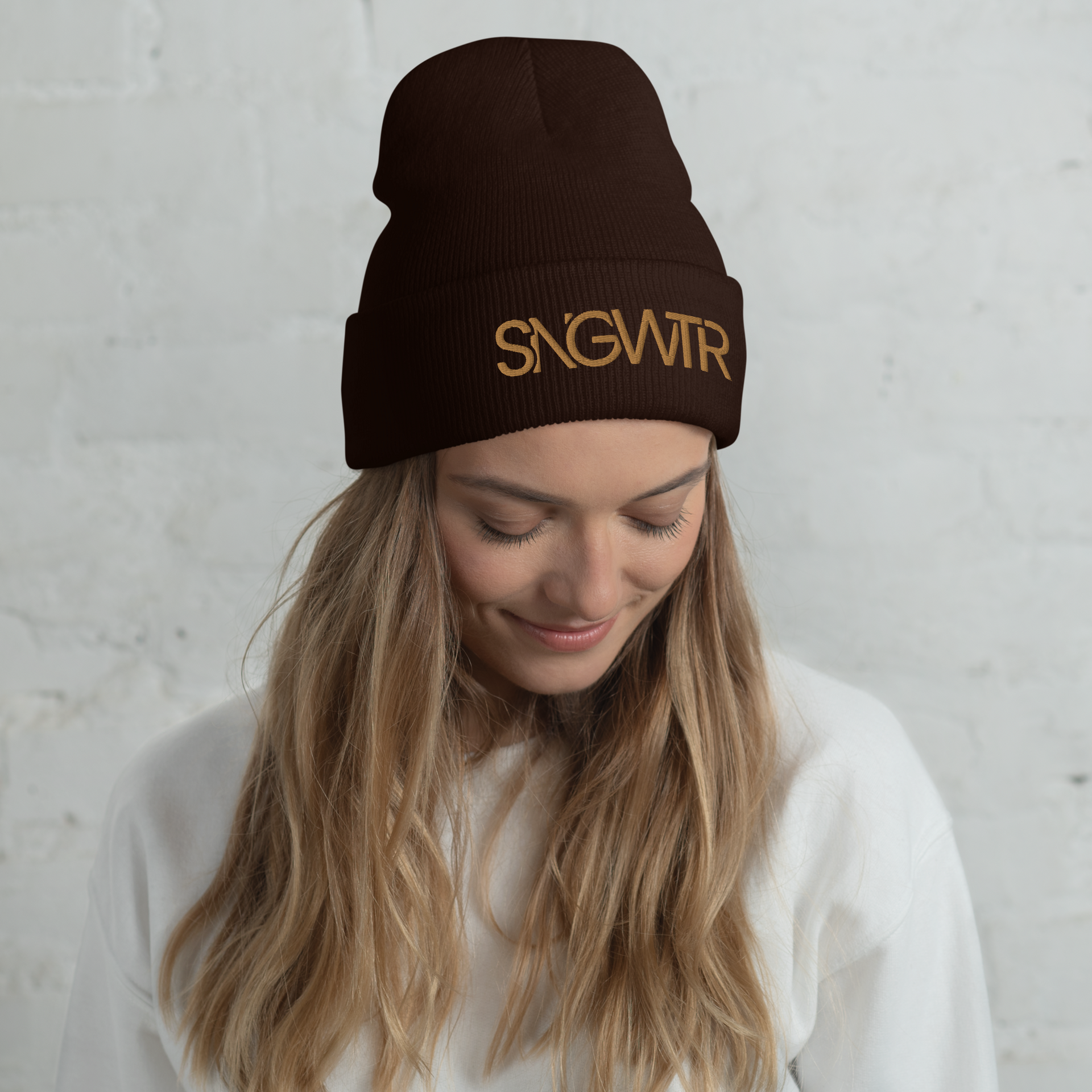 Blackstock | SNGWTR Gold Embroidered Cuffed Beanie