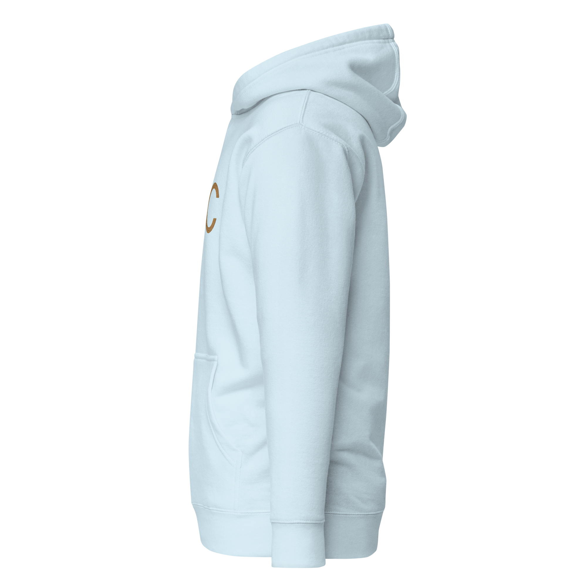 Champion script hoodie fle white and gold